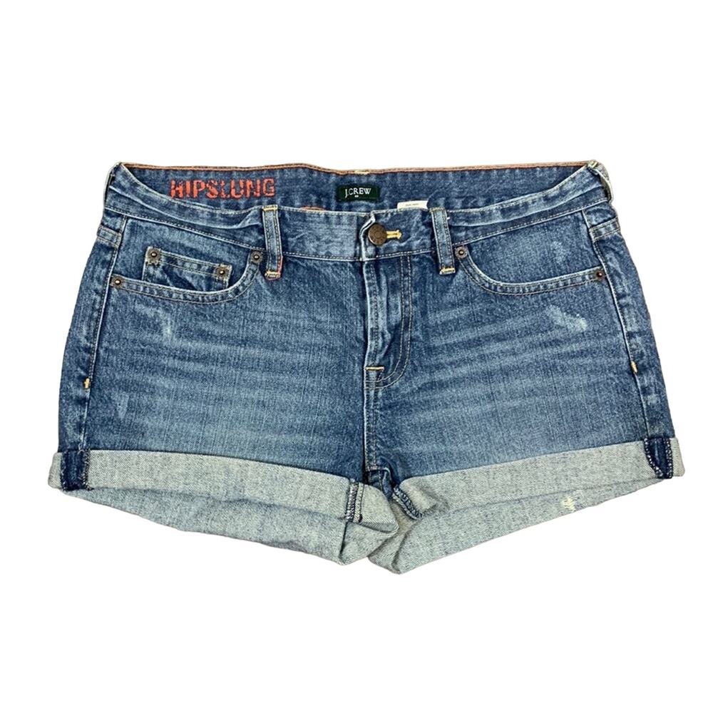J Crew Factory Hipslung Rolled Cuffed Jean Shorts